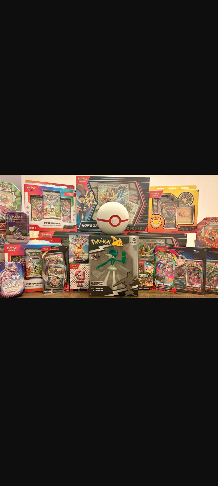 Pokémon boxed products, tins, and collectibles
